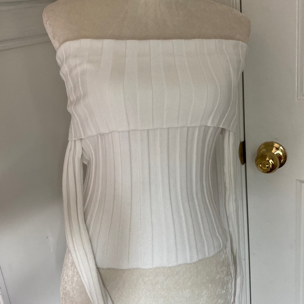 White Zara Long Sleeved Top, Never Worn